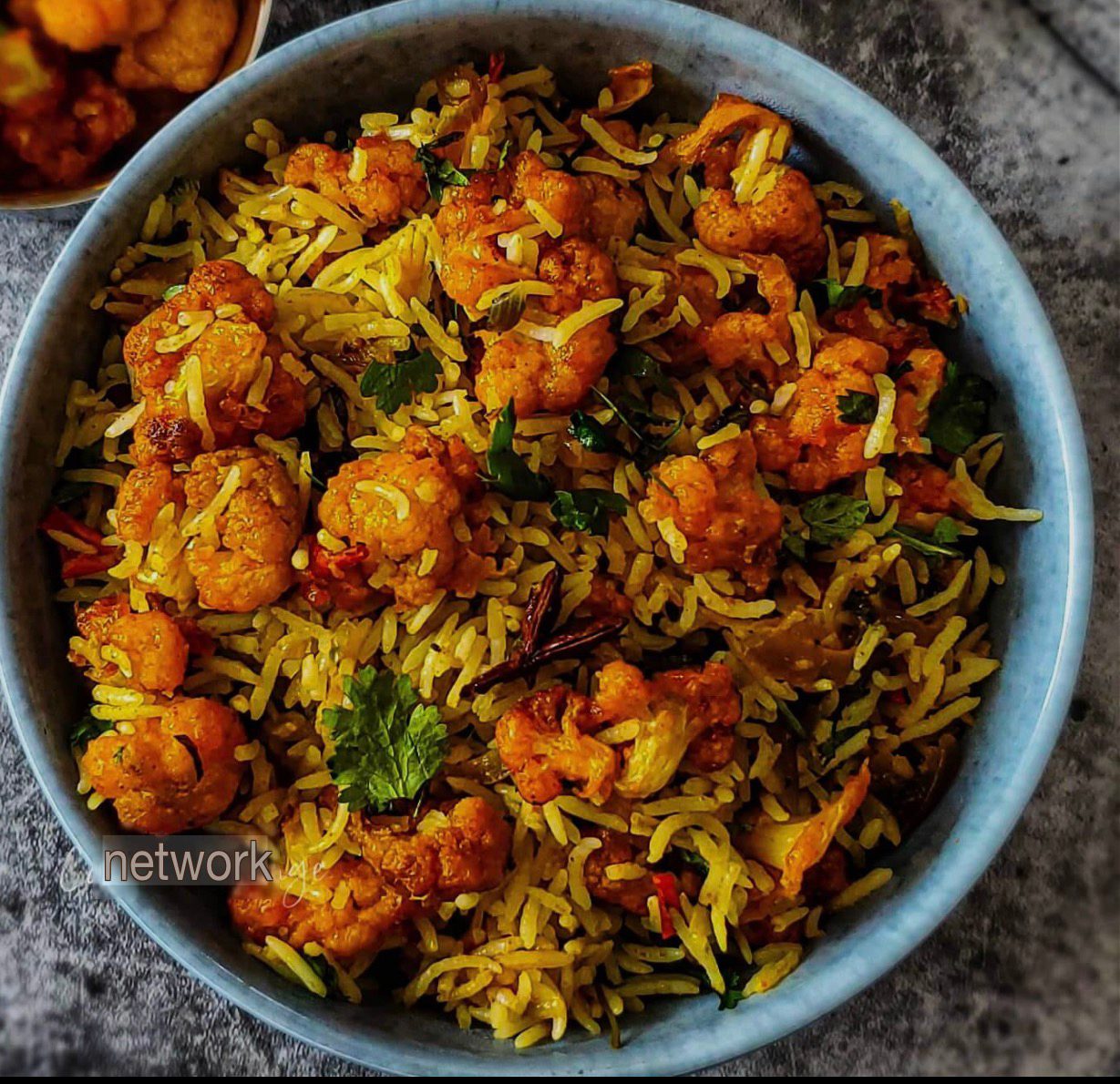 Chili Gobi Biryani.