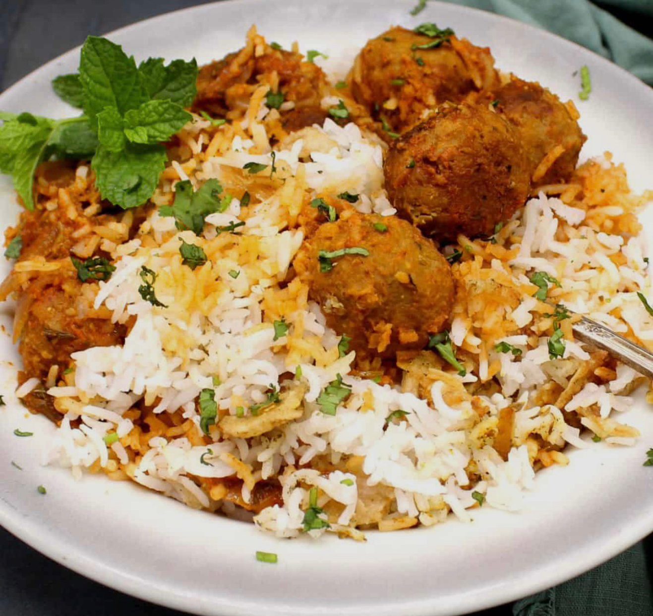 Veg Kofta Biryani.