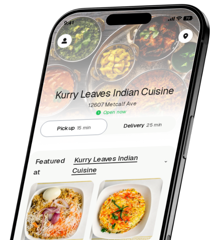 Kurry Leaves Indian Cuisine app preview